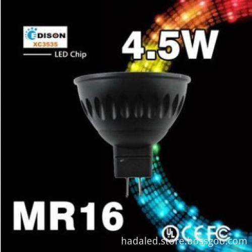 Edision chip high CRI 4.5w MR16 LED Spotlight